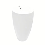 Wolnostojący  umywalka ceramiczna SAT Fusion w kolorze białym o średnicy 50 cm