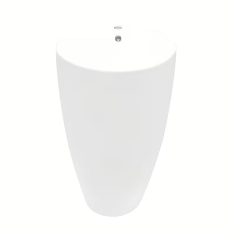 Wolnostojący  umywalka ceramiczna SAT Fusion w kolorze białym o średnicy 50 cm