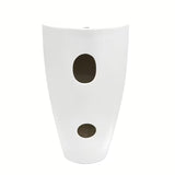 Wolnostojący  umywalka ceramiczna SAT Fusion w kolorze białym o średnicy 50 cm