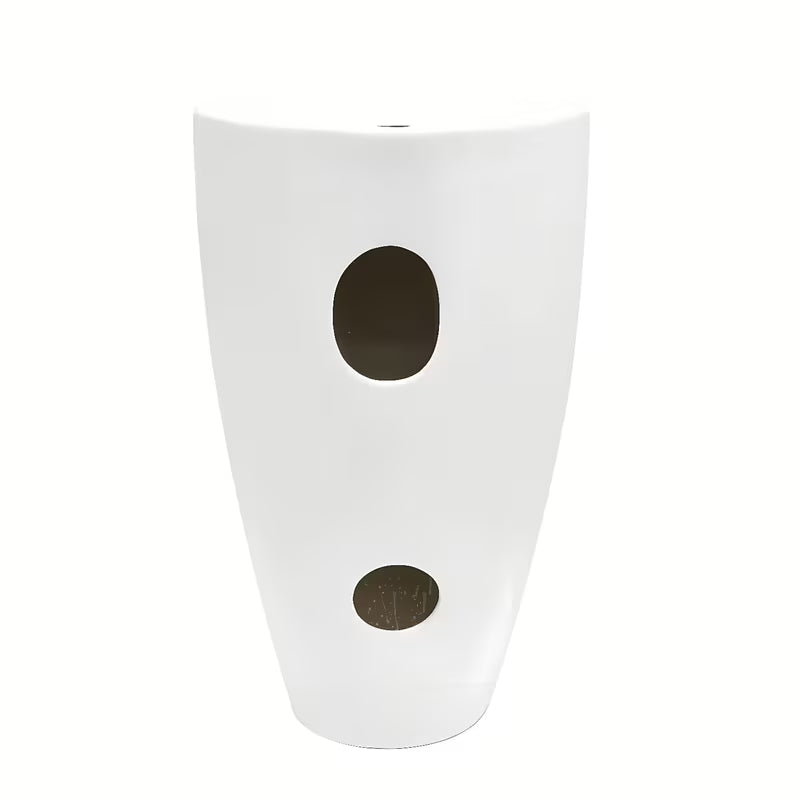 Wolnostojący  umywalka ceramiczna SAT Fusion w kolorze białym o średnicy 50 cm