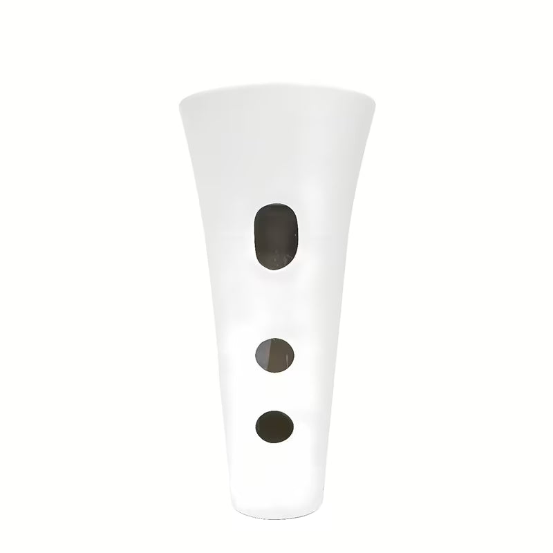 Wolnostojący  umywalka ceramiczna SAT Fusion w kolorze białym o średnicy 42,5 cm i wysokości 95 cm.