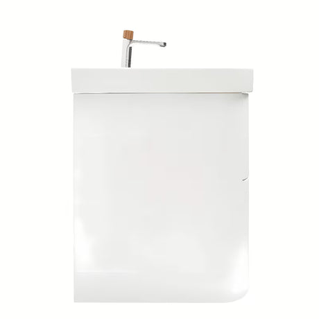 Wisząca szafka z umywalką SAT Fusion 97,5x53x45 cm w matowej bieli z baterią bez odpływu