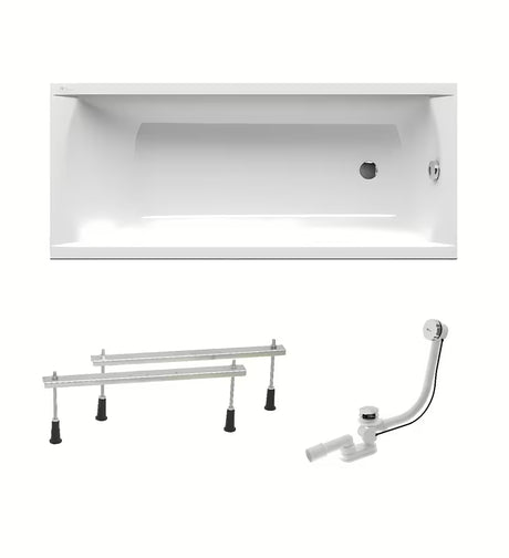 Prostokątna wanna akrylowa SAT Fusion 150x70 cm odpowiednia pro do wersji lewej i prawej