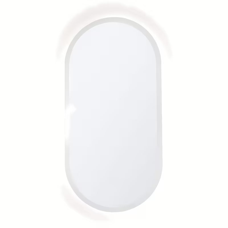 Owalne LUSTRO led SAT Fusion 54x94 cm z podświetlaną transparentną ramą i sterowaniem sensorowym