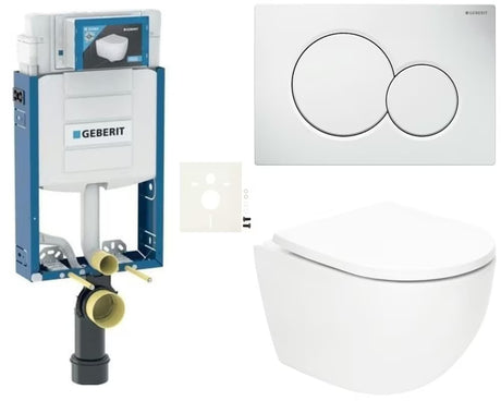 Zestaw WC podtynkowy SAT Fusion z wirowym spłukiwaniem i zbiornikiem Geberit Kombifix