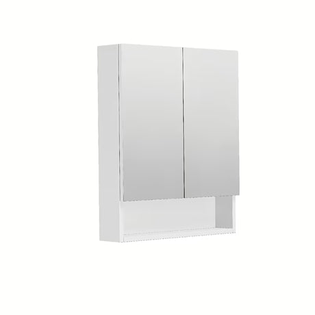 Wisząca szafka lustrzana SAT Cube Way 60x72x14 cm w białym połysku z lustrzanymi drzwiczkami
