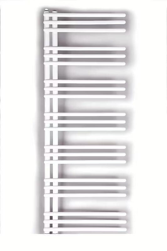 Biały kombinowany grzejnik łazienkowy SAT Hto 50x134 cm z podłączeniem środkowym