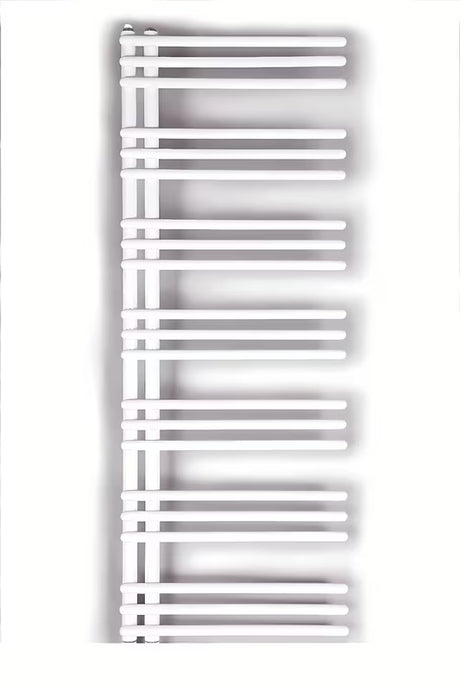 Biały kombinowany grzejnik łazienkowy SAT Hto 50x134 cm z podłączeniem środkowym