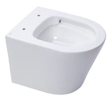 Białe miska WC wisząca SAT Infinitio z ukrytym mocowaniem i deską soft Close.