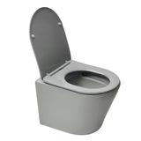 Miska WC Wisząca SAT Infinitio w szarym macie, z ukrytym mocowaniem i deską soft Close.