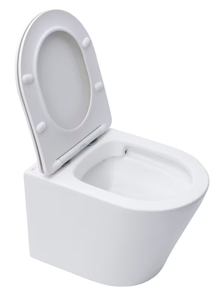 Miska WC Wisząca SAT Infinitio w matowej bieli, z ukrytym mocowaniem i deską soft Close.