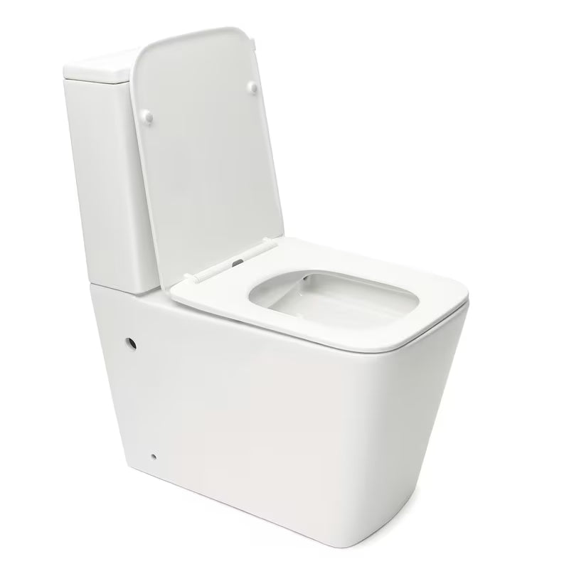 Biały wolnostojący  KOMPAKT wc SAT Infinitio bez układu spłukującego z deską i oszczędnym spłukiwaniem DualFlush