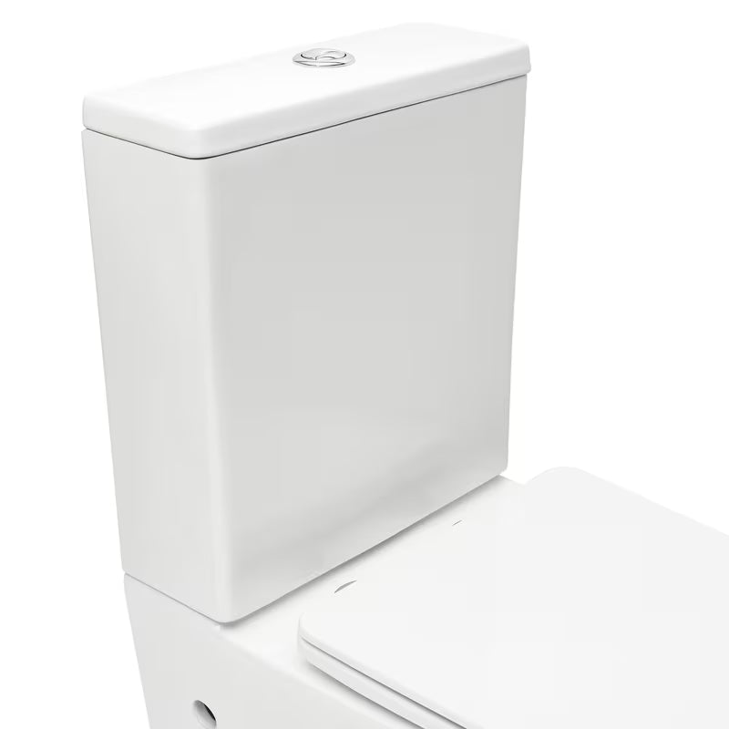Biały wolnostojący  KOMPAKT wc SAT Infinitio bez układu spłukującego z deską i oszczędnym spłukiwaniem DualFlush