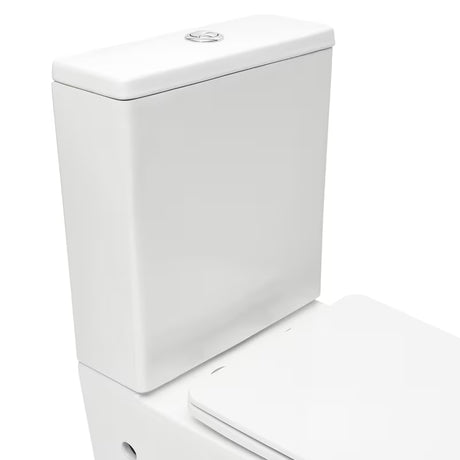 Biały wolnostojący  KOMPAKT wc SAT Infinitio bez układu spłukującego z deską i oszczędnym spłukiwaniem DualFlush