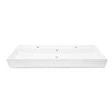 Biała ceramiczna umywalka SAT Infinitio 121,4x46,9 cm z przelewem