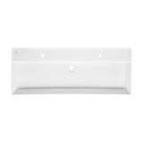 Biała ceramiczna umywalka SAT Infinitio 121,4x46,9 cm z przelewem