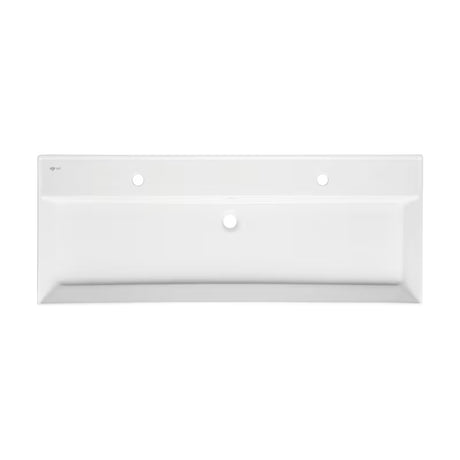 Biała ceramiczna umywalka SAT Infinitio 121,4x46,9 cm z przelewem