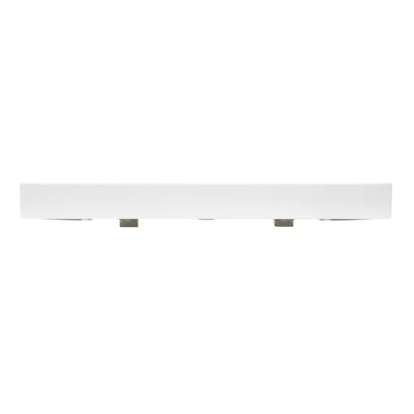 Biała ceramiczna umywalka podwójna SAT Infinitio 120,4x46,5 cm o prostokątnym kształcie