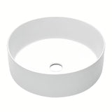 Biała ceramiczna błyszcząca umywalka nablatowa  SAT Infinitio 36 x 36 cm bez przelewu