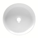 Biała ceramiczna błyszcząca umywalka nablatowa  SAT Infinitio 36 x 36 cm bez przelewu