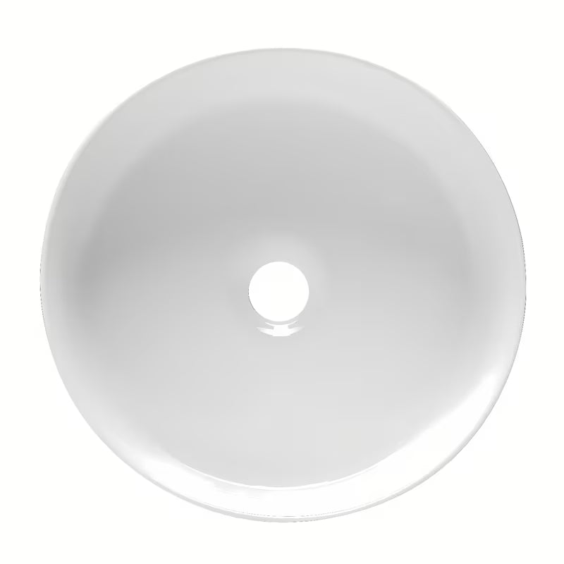 Biała ceramiczna błyszcząca umywalka nablatowa  SAT Infinitio 36 x 36 cm bez przelewu