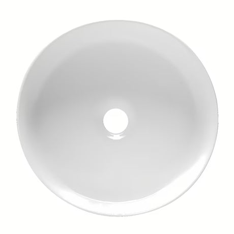 Biała ceramiczna błyszcząca umywalka nablatowa  SAT Infinitio 36 x 36 cm bez przelewu