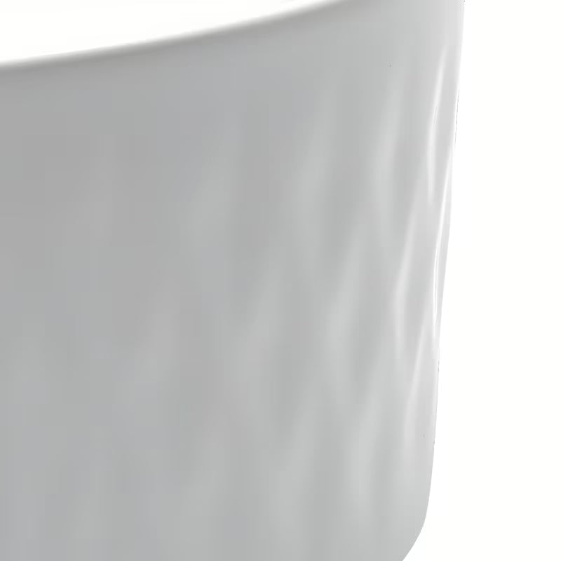 Błyszcząca biała ceramiczna umywalka nablatowa  SAT Infinitio 36 x 36 cm bez przelewu