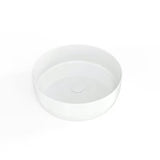 Biała ceramiczna umywalka nablatowa  SAT Infinitio 39 x 39 cm, okrągła bez przelewu