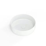 Biała ceramiczna umywalka nablatowa  SAT Infinitio 39 x 39 cm, okrągła bez przelewu