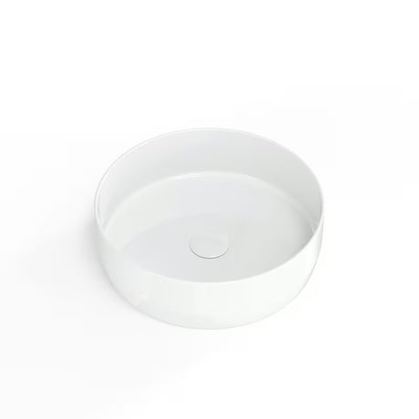 Biała ceramiczna umywalka nablatowa  SAT Infinitio 39 x 39 cm, okrągła bez przelewu