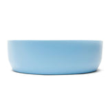 Matowa niebieska ceramiczna umywalka nablatowa  SAT Infinitio 39x39 cm bez przelewu