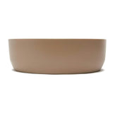 Matowa brązowa ceramiczna umywalka nablatowa  SAT Infinitio 39x39 cm bez przelewu