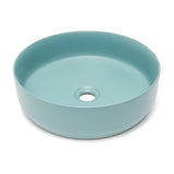 Matowa brązowa ceramiczna umywalka nablatowa  SAT Infinitio 39x39 cm bez przelewu