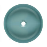 Matowa brązowa ceramiczna umywalka nablatowa  SAT Infinitio 39x39 cm bez przelewu