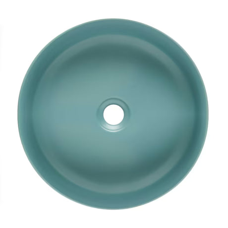 Matowa brązowa ceramiczna umywalka nablatowa  SAT Infinitio 39x39 cm bez przelewu
