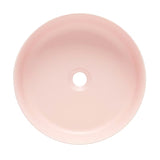 Matowa różowa cienkościenna ceramiczna umywalka nablatowa  SAT Infinitio 39x39 cm bez przelewu
