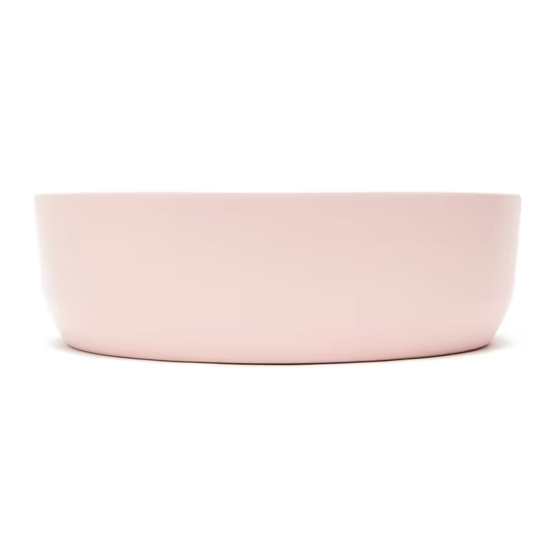 Matowa różowa cienkościenna ceramiczna umywalka nablatowa  SAT Infinitio 39x39 cm bez przelewu