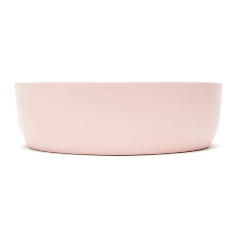 Matowa różowa cienkościenna ceramiczna umywalka nablatowa  SAT Infinitio 39x39 cm bez przelewu
