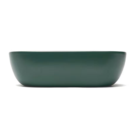 SAT Infinitio ceramiczna umywalka nablatowa  bez przelewu w ciemnozielonym matowym kolorze, 45,5x32,5 cm.