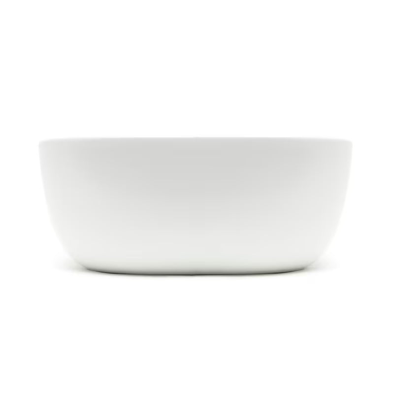 Matowobiałe ceramiczne umywalka nablatowa  SAT Infinitio bez przelewu o wymiarach 45,5x32,5 cm.