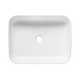 Biała ceramiczna owalna umywalka nablatowa  SAT Infinitio bez przelewu 50 x 39 cm