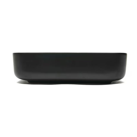 Matowoczarna ceramiczna umywalka nablatowa  SAT Infinitio bez przelewu, 50x39 cm