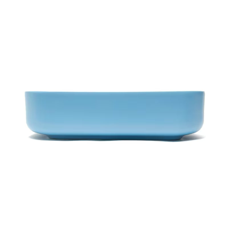 SAT Infinitio ceramiczna umywalka nablatowa  bez przelewu 50x39 cm w matowym niebieskim kolorze