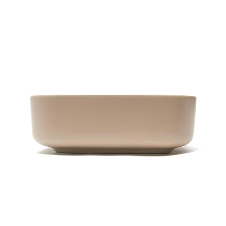Matowobrązowa ceramiczna umywalka nablatowa  SAT Infinitio bez przelewu, 50x39 cm