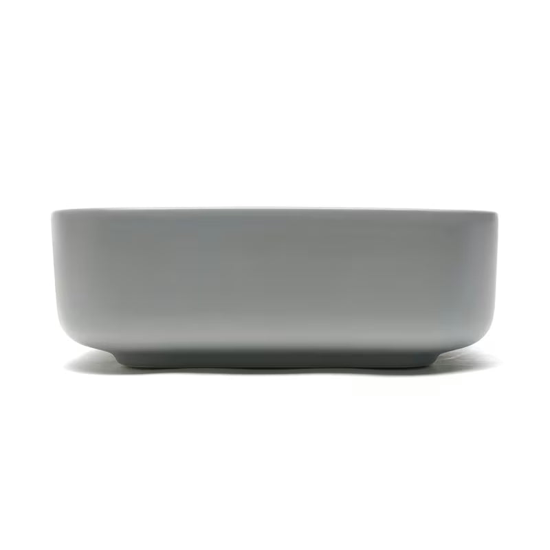 SAT Infinitio ceramiczna umywalka nablatowa  bez przelewu w ciemnozielonym matowym kolorze, 45,5x32,5 cm.