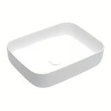 Matowa biała cienkościenna umywalka nablatowa  SAT Infinitio 50x39 cm bez przelewu
