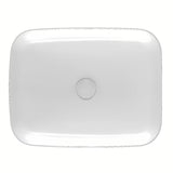 Matowa biała cienkościenna umywalka nablatowa  SAT Infinitio 50x39 cm bez przelewu
