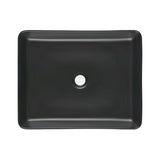 Matowoczarna ceramiczna umywalka nablatowa  SAT Infinitio 50x40 cm bez przelewu