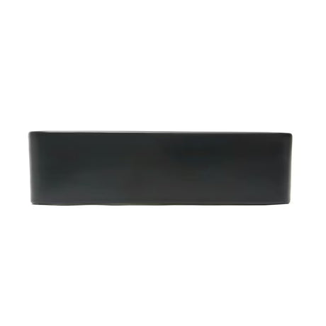 Matowoczarna ceramiczna umywalka nablatowa  SAT Infinitio 50x40 cm bez przelewu