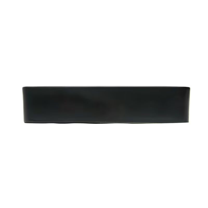 Matowoczarna ceramiczna umywalka nablatowa  SAT Infinitio 50x40 cm bez przelewu